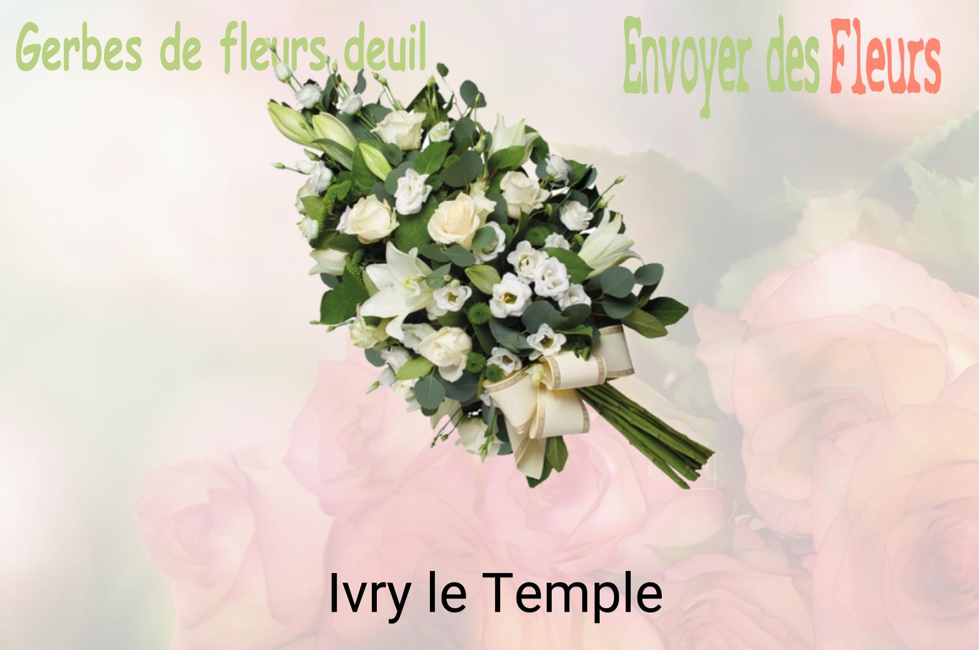 Gerbe de fleurs de deuil livrée à Ivry-le-Temple
